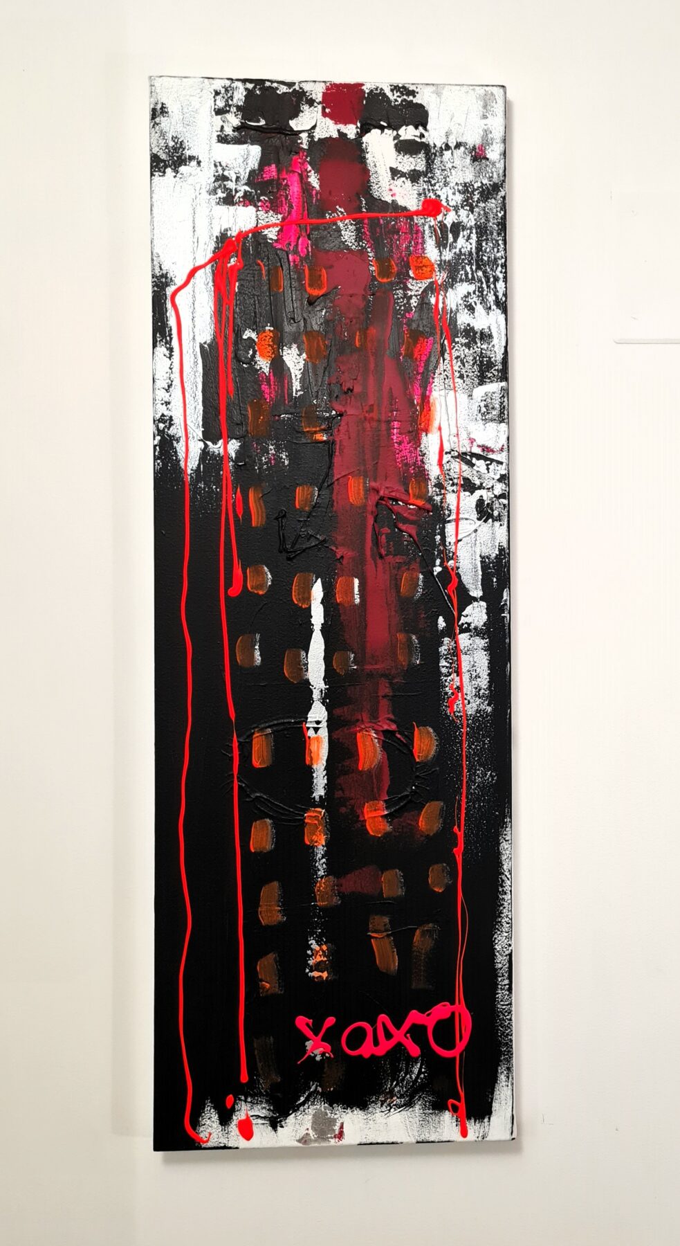 Xoxo tower est une peinture à l'acrylique sur toile peinte par clelia farnoux en 2024